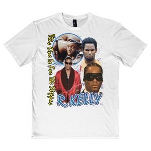 Vintage Style White R Kelly Funny Rap Tee Shirt